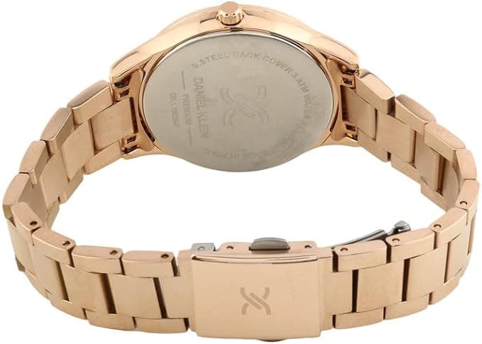Daniel Klein Analog Dress Watch for Women, Stainless Steel Strap - Gold, DK.1.13228-2