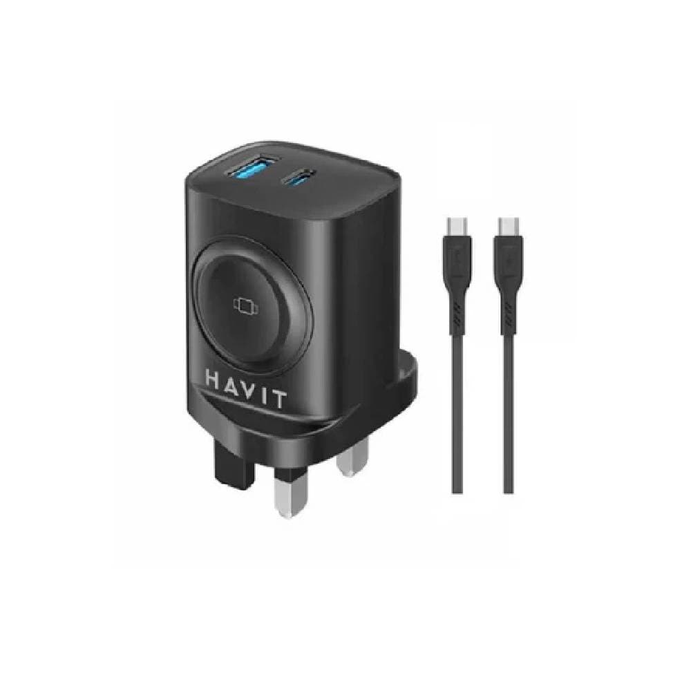 Havit Travel Charger With Watch Charger -22w -Black