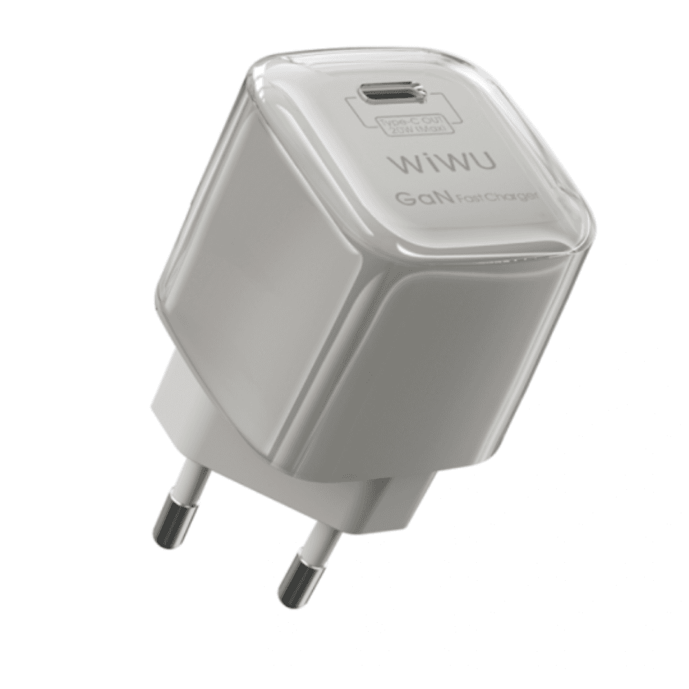 WiWU Jello Wi-U017 30W Power GaN Fast Charger With Type-C To Type-C Cable - White