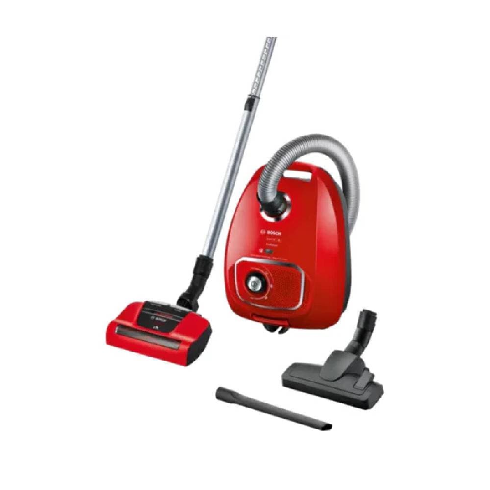 Bosch Serie 4 ProAnimal Bagged Canister Vacuum Cleaner, 600 Watt, Red