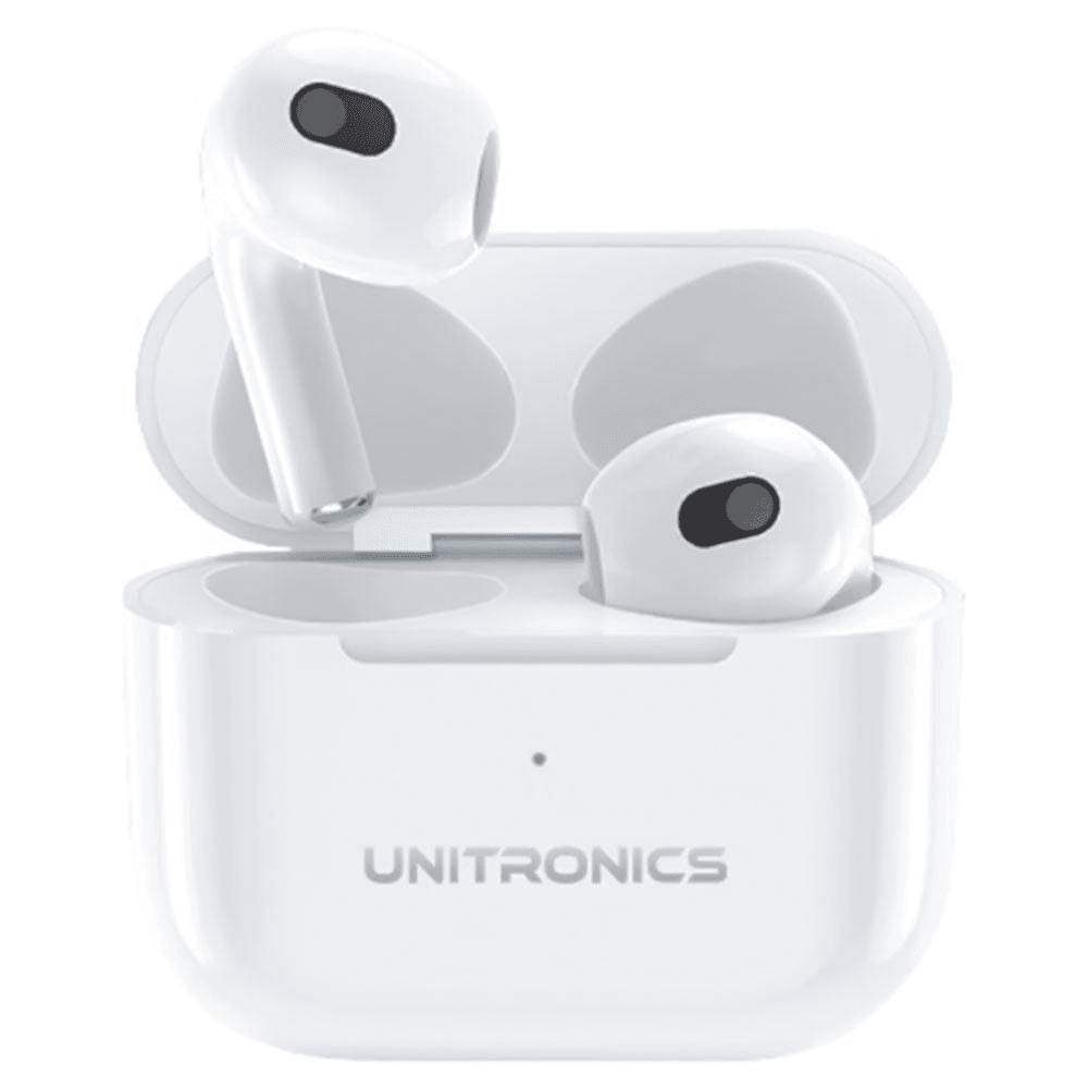Unitronics Wireless In-Ear Earphone, 300 mAh, White - UNI-T2