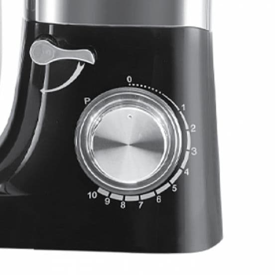 Mienta Platinum Plus Stand Mixer with Attachments, 5.5 Liters, 1300W, Black - KM38332A