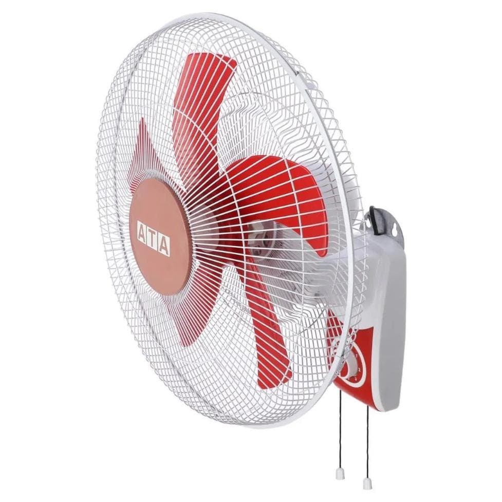 ATA Wall Fan, 16 inches, 5 wings, B1605P5 - White Red