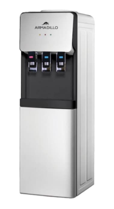 مبرد مياه أرماديلو، ساخن وبارد وعادي، مزود بثلاجة، 3 حنفيات، موفر للطاقة - أبيض، ARM-WDS-FRI-WH-0002