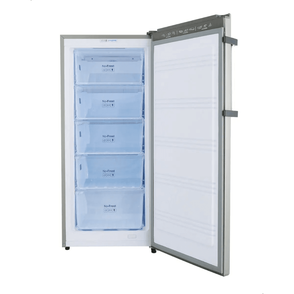 Fresh No Frost Upright Freezer, 130 Liters, 5 Drawers, FNULR250S - Silver