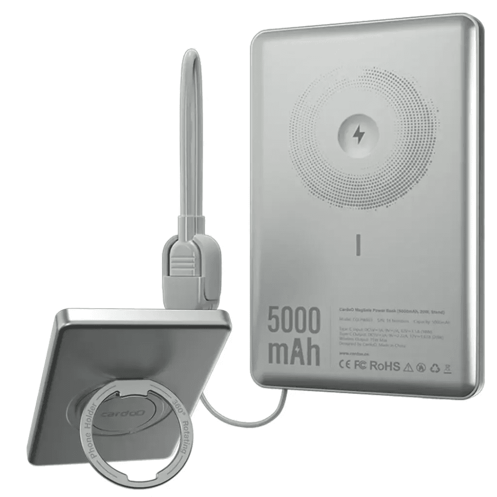 CardoO Power Bank 5000 mah 20W type-C Lightning magsafe Cglpwb01 - Silver