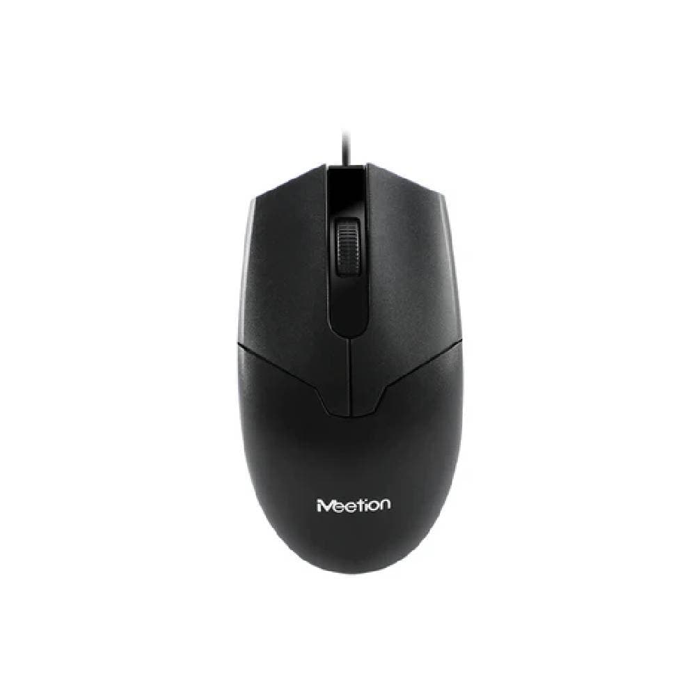 ماوس ميتيون MT-M360 سلكي مزود بزرين + زر واحد، مضاد للانزلاق - أسود