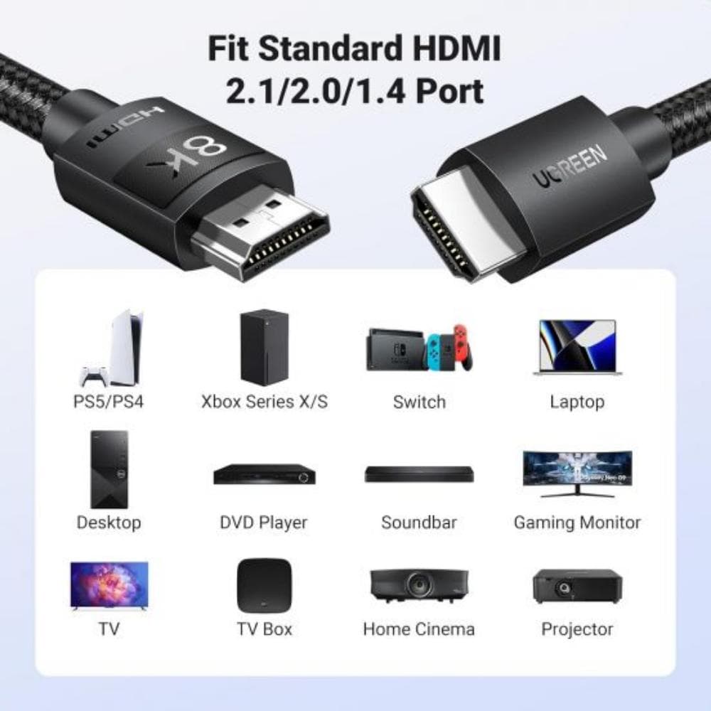Ugreen HDMI Cable 5M HDMI 8K HDMI 2.1 Ultra HD High-Speed - Black