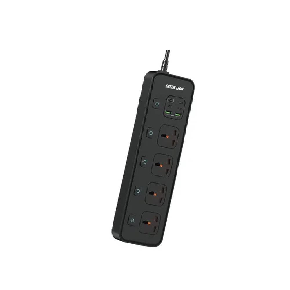 Green Lion PD 30W 4 Power Socket, 4 USB-A, 2 USB-C - Black