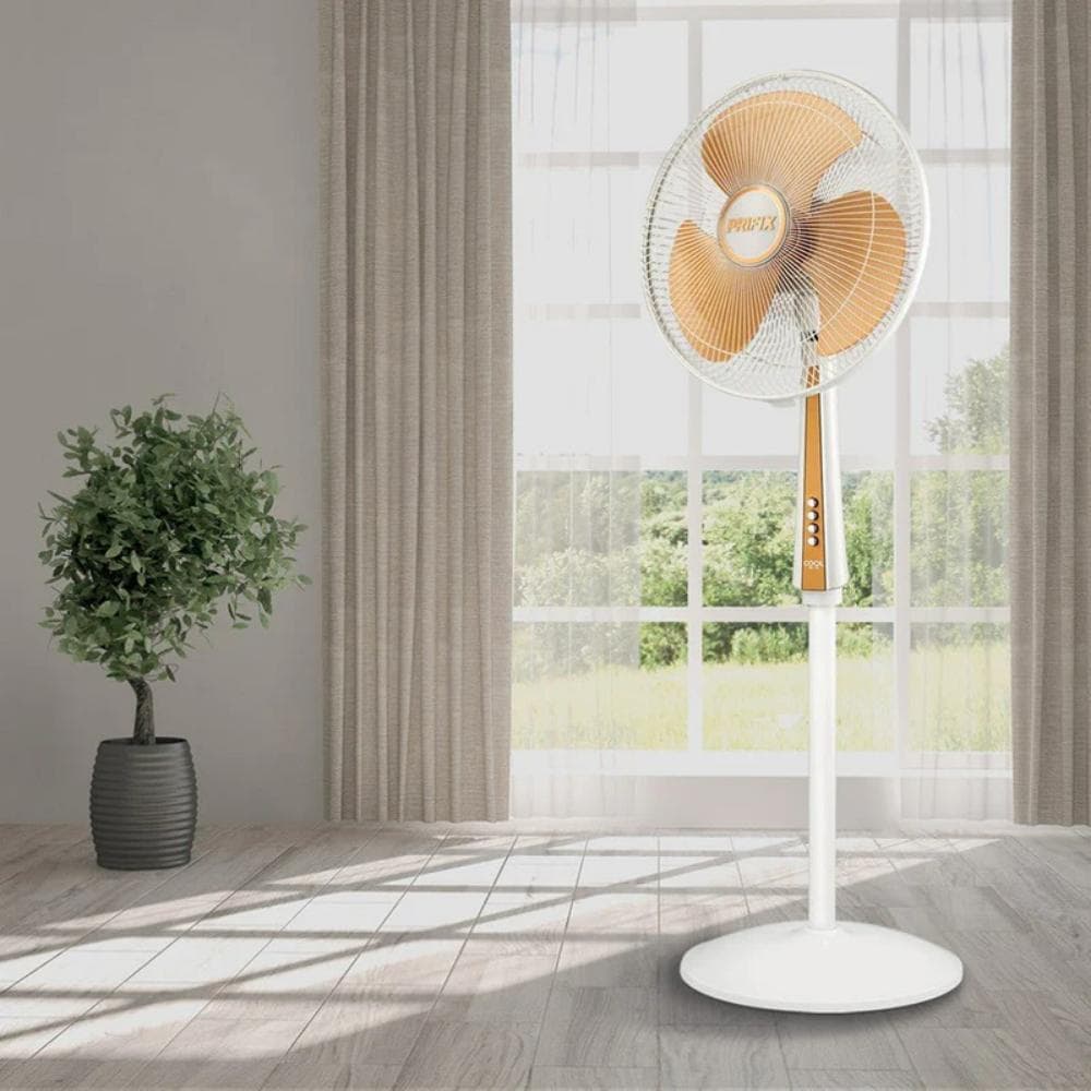 Prifix Cool Stand Fan, 17 Inch - White Gold, SFC-170