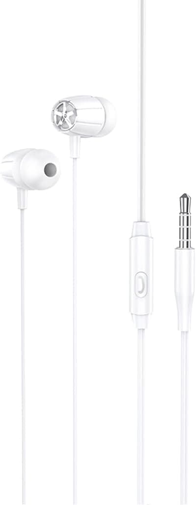 Hoco Universal Wired Earphone with Mic, White - M88