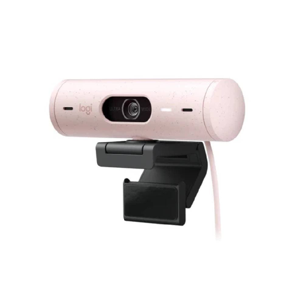 Logitech Brio 500 Full HD 1080p Webcam with Light Correction-Pink