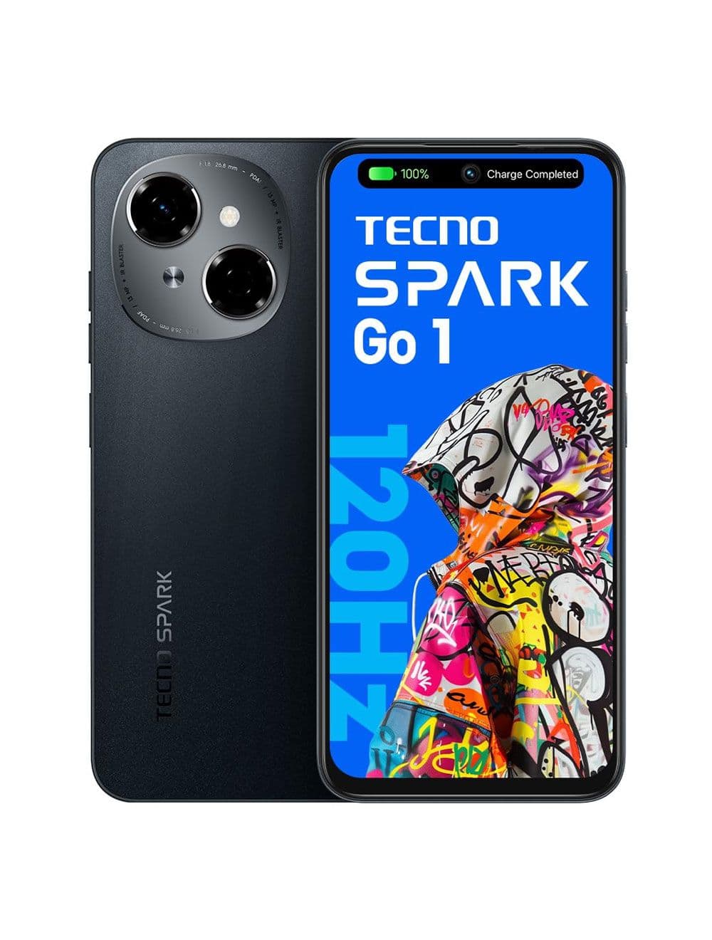 Tecno Spark Go1, 4GB RAM, 128GB - Black
