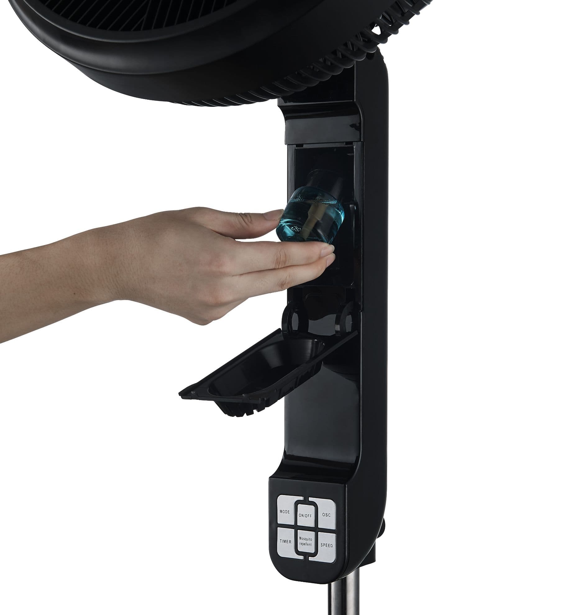 Armadillo Digital Stand Fan, With Remote Control, 18 Inch, Black - ARM-SDA-SFN-BK-0007