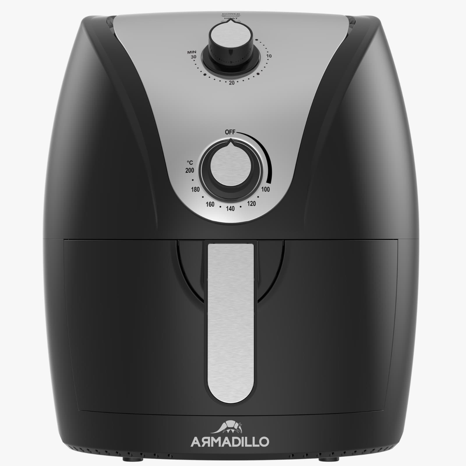 مقلاة هوائية ميكانيكية أرماديلو، سعة 3.5 لتر، 1400 واط - اسود، ARM-SDA-AF-BK-0000