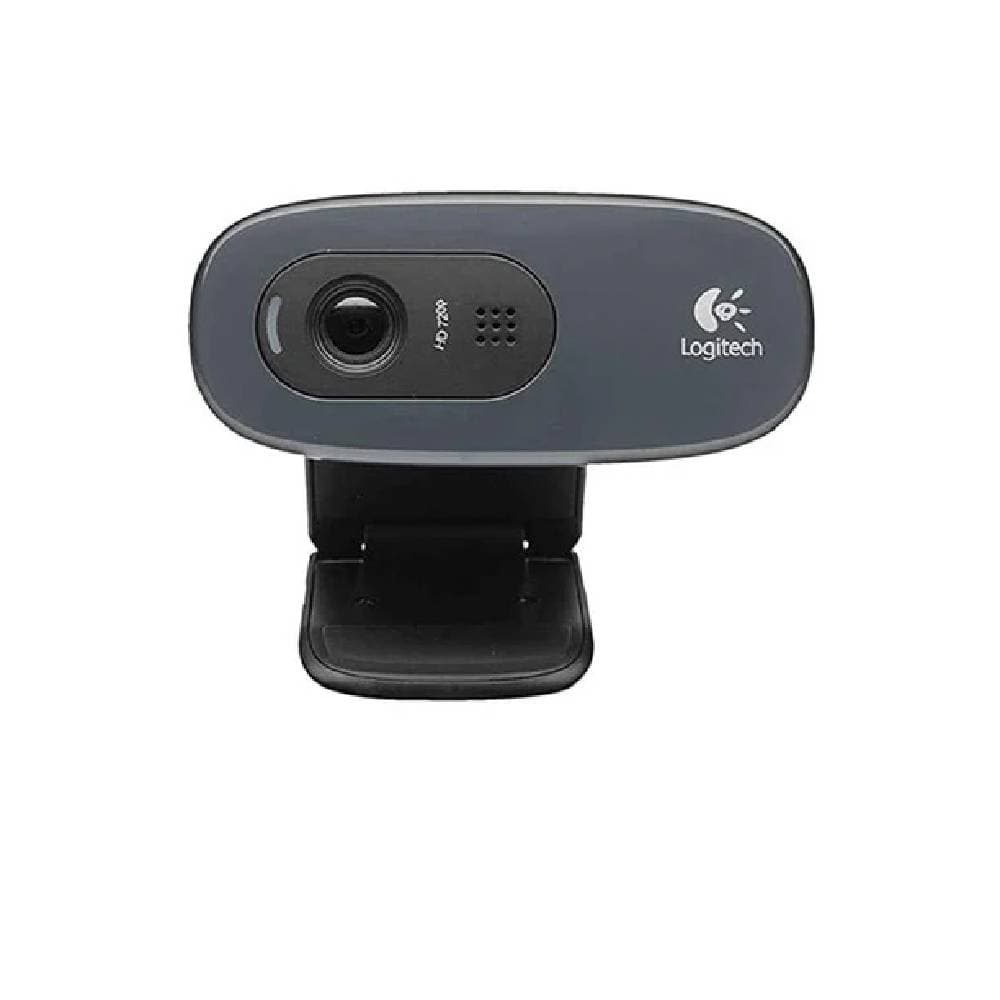 كاميرا ويب لوجيتك، C270 عريضة عالية الدقة مزودة بميكروفون لتقليل الضوضاء - أسود