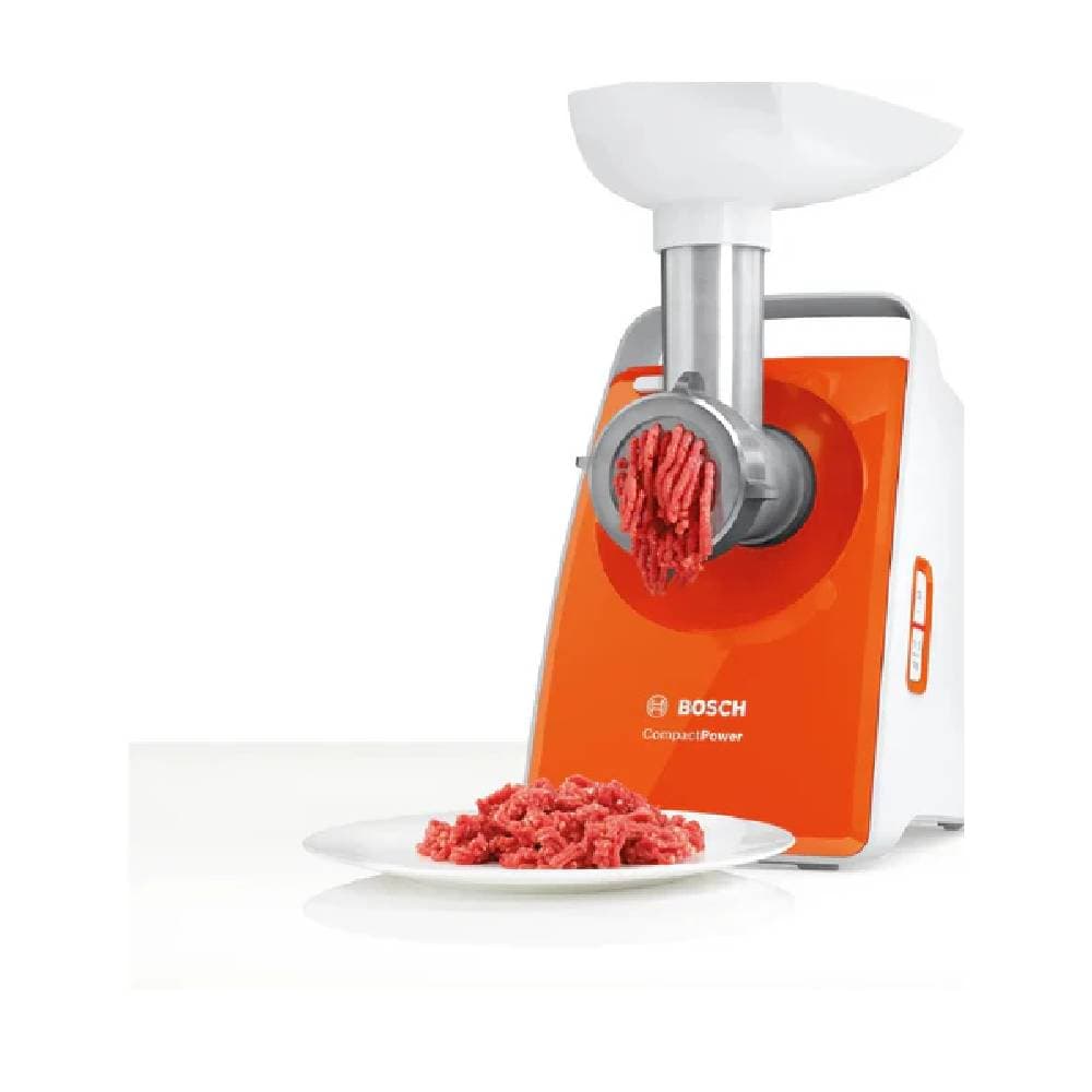 Bosch CompactPower Meat Grinder, 1600 Watt, Orange White - MFW3630I