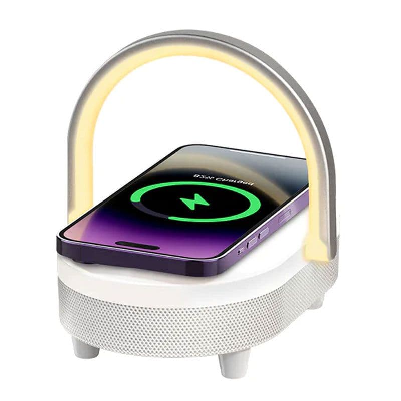 Recci 4-in-1 Wireless Charger, Stand & 15W Light - White, RLS-L16