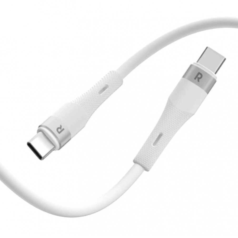 RAVPower RP-CB1038 Liquid silicone Type-C To Type-C Cable 60W 1M - White