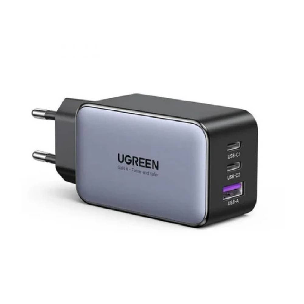 Ugreen Nexode 65W USB-C GaN Charger-3 Ports Wall Charger - Black