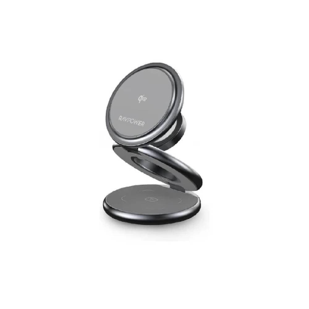 RAVPower Premium Foldable Magnetic 3in1 Charging Station - Black