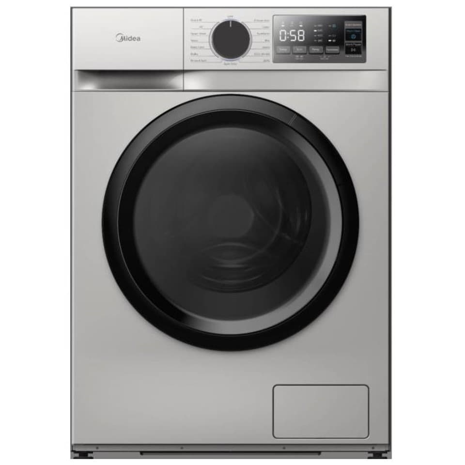 Midea Automatic Washing Machine, 8 Kg, Silver - MFN09W80B/S