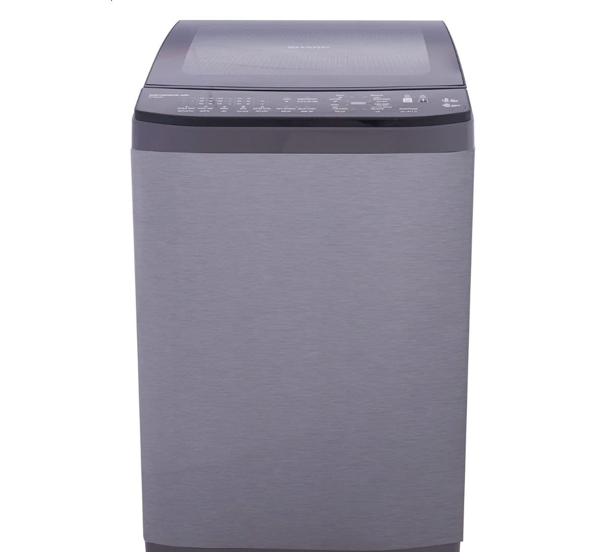 Sharp Washing Machine, Top Load, 9 kg - Silver, ES-TN09GSLP