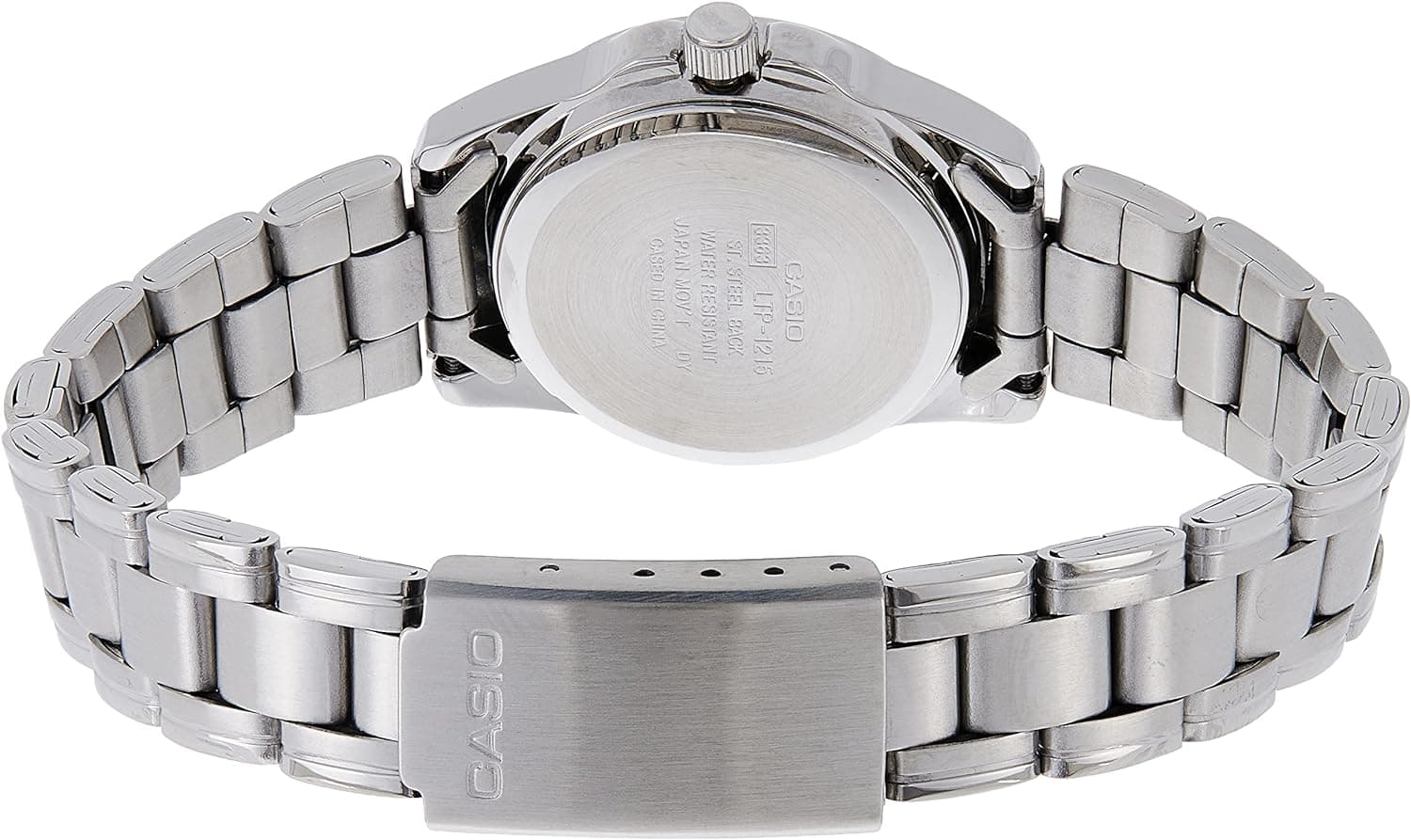 Casio Analog Casual Watch for Women, Stainless Steel Strap - Silver Blue, LTP-1215A-2ADF
