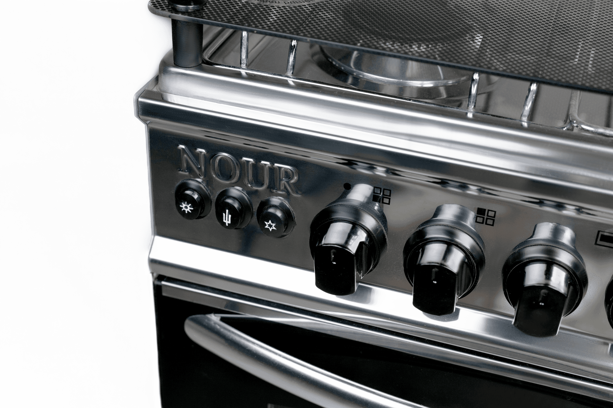 Nour Cooker, Stainless Steel, Self Ignition, 4 Burners, 55x55 - Silver