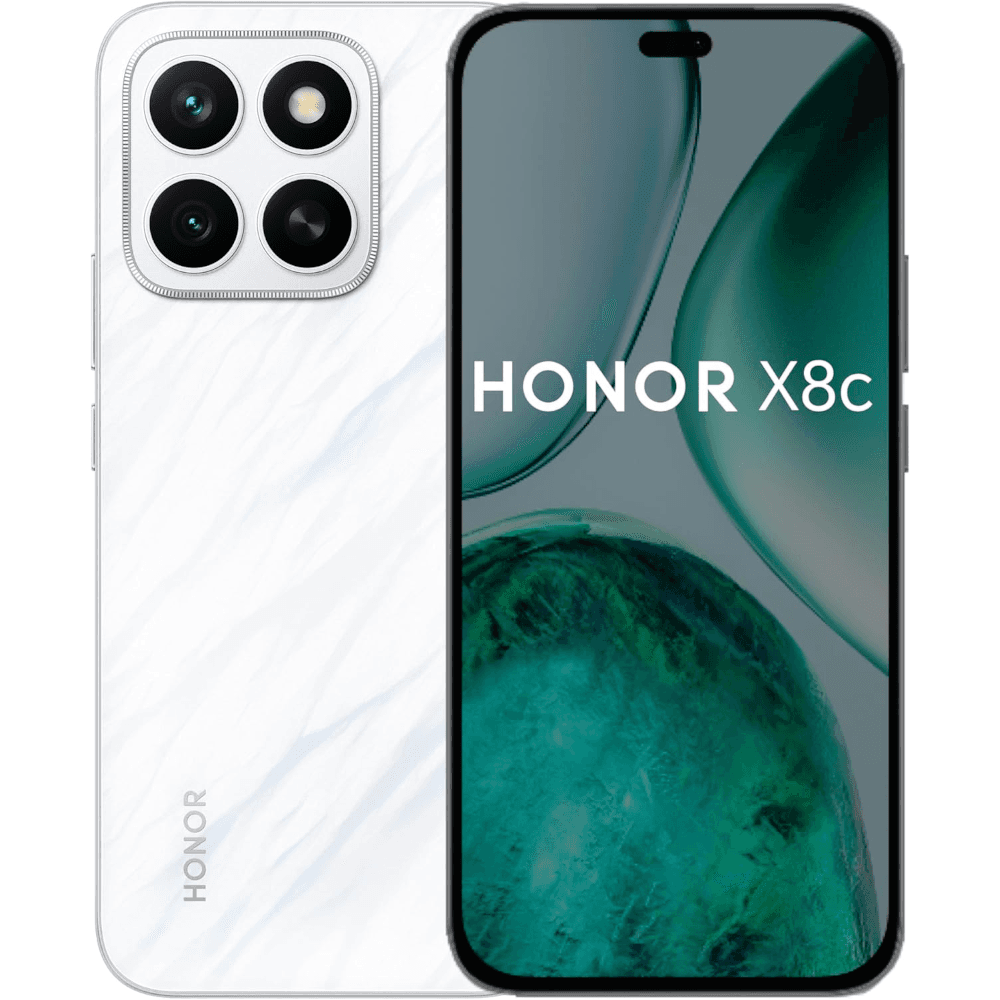 Honor X8c Dual SIM, 512GB, 8GB RAM, 4G LTE - Moonlight White