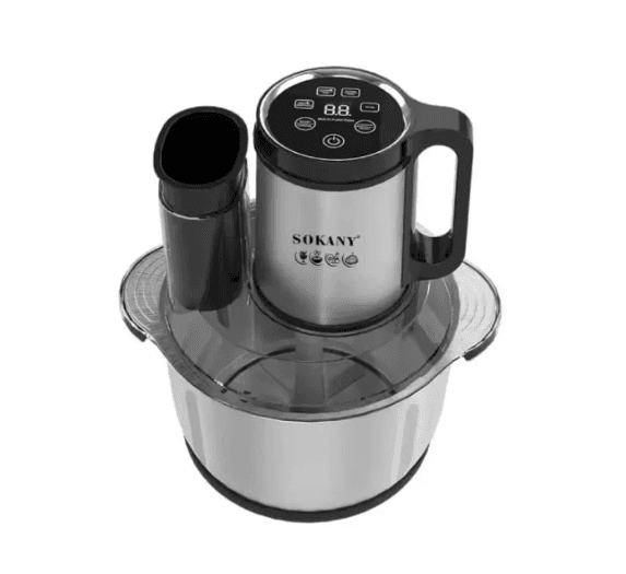 Sokany 6-in-1 Digital Stainless Steel Food Chopper, 5.5L, 1200W