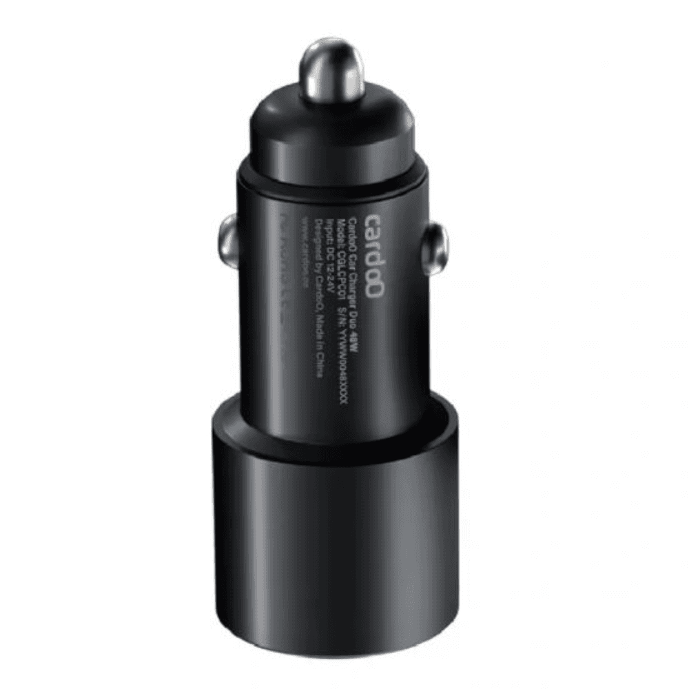 CardoO 1× USB-C&1× USB-A Ports Car Charger, 48 Watt, CGLCPC01B - Black