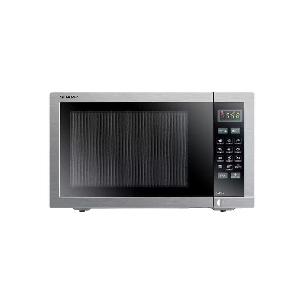 Sharp Microwave Grill, 34 Liter, 1000 Watt, 9 Menus - Silver, R-770AR(ST)