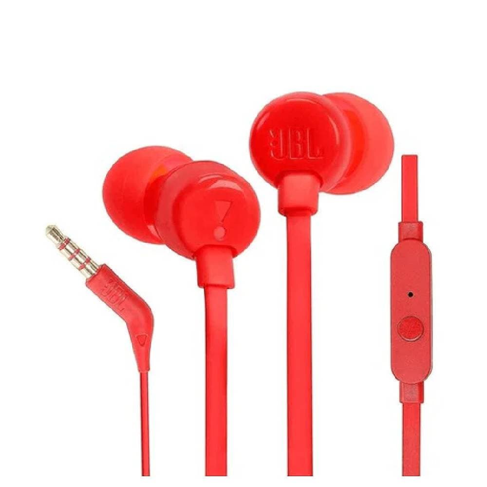JBL Tune 110 Wired In-Ear Earphone with Mic - Red