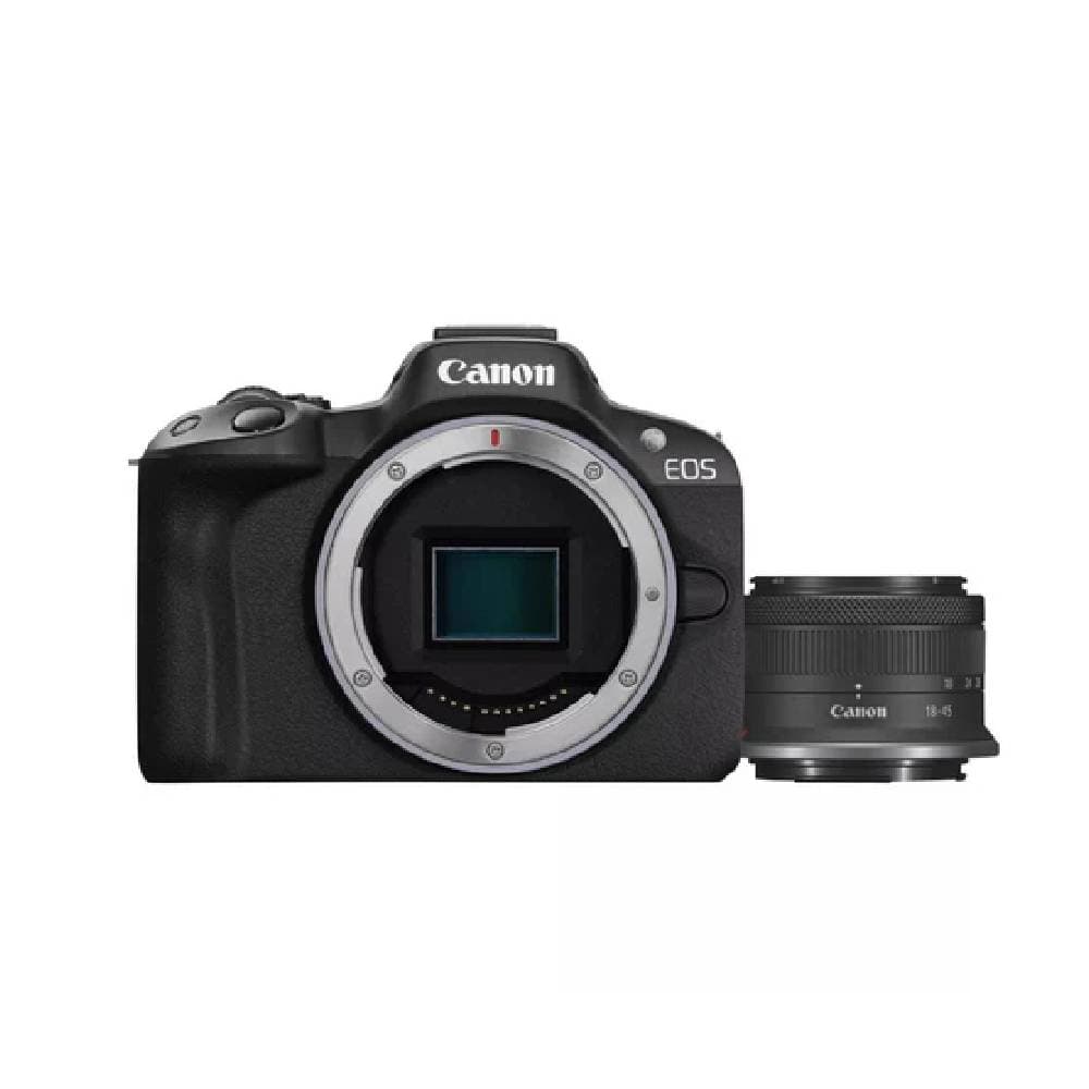 Canon EOS R50 Mirrorless Camera + RF-S 18-45mm F4.5-6.3 IS STM Lens - Black