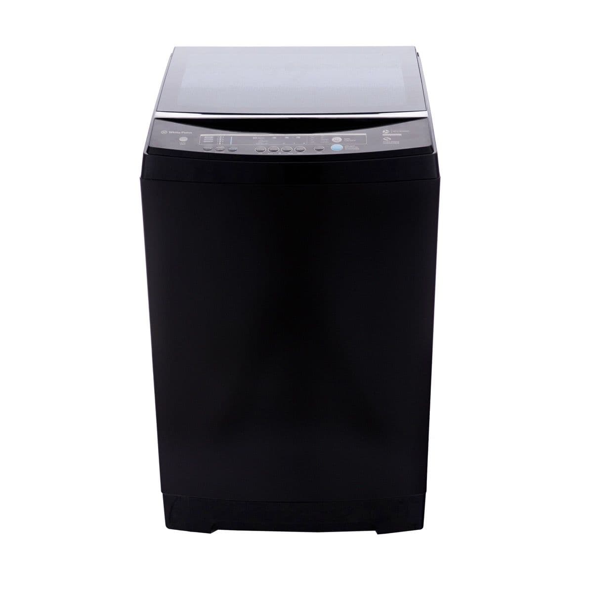 White Point Top Loading Washing Machine, 15 kg, Hydraulic Glass Door, WPTL150DGBMA - Black