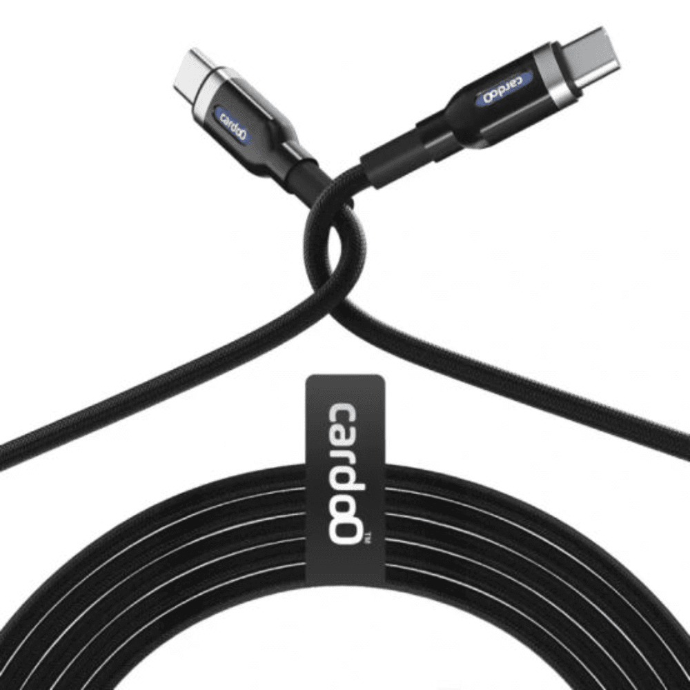 CardoO USB-C to USB-C Data Cable, 2 Meter, 100 Watt, CGLCTC02B - Black