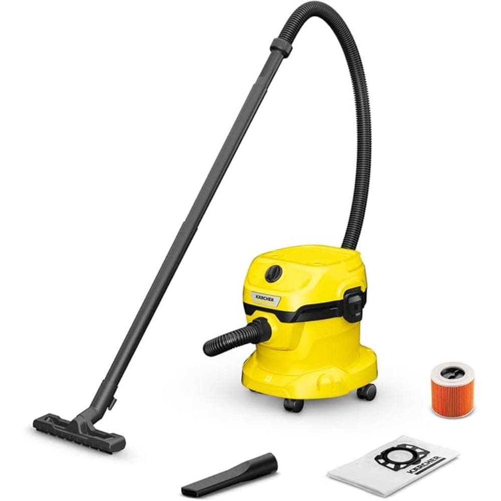 Karcher WD 2 Plus 1000W Wet & Dry Vacuum Cleaner - Yellow