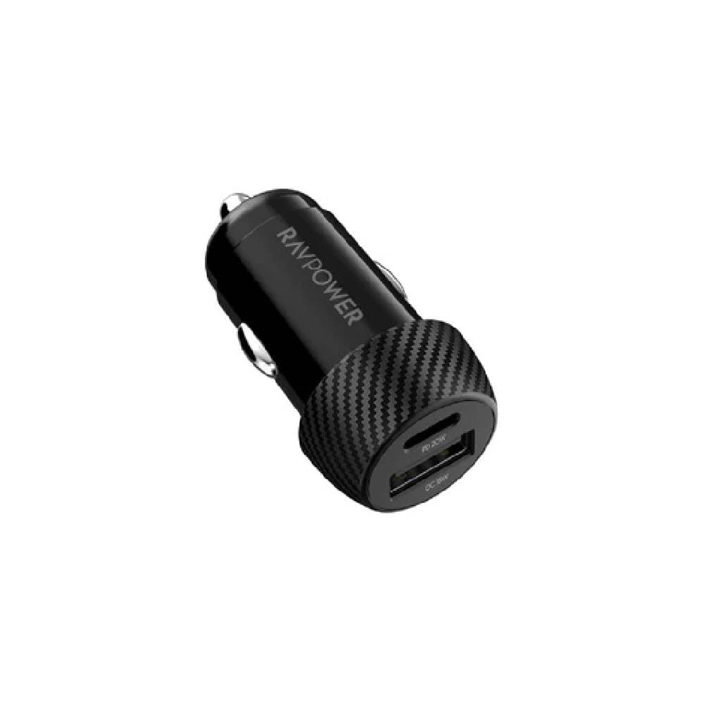 RavPower Charger Car 20w, 2 ports 1A 1C, RP-VC1016 - Black