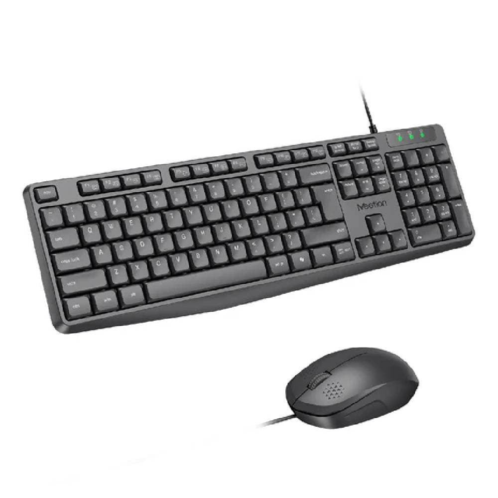Meetion C235 Full-Size Wired Keyboard and Mouse Combo - Black