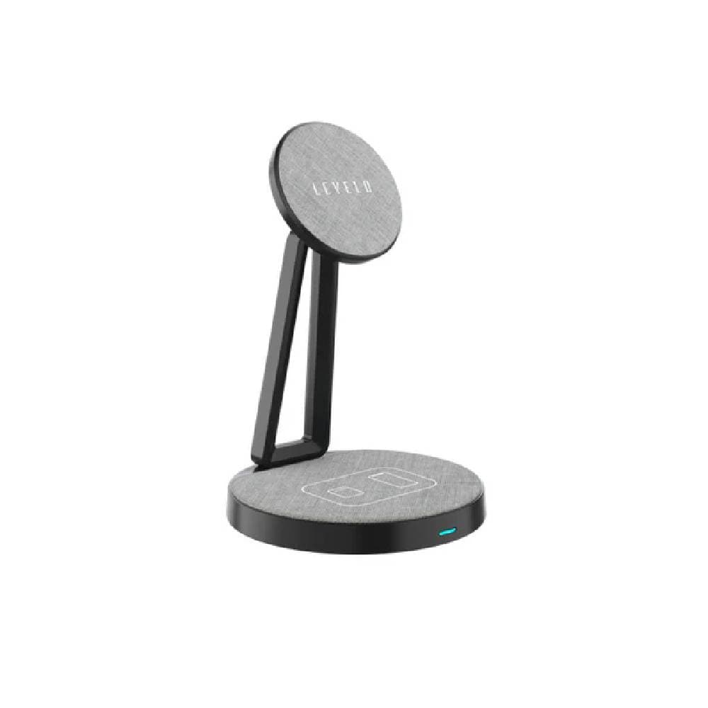 Levelo Dualflow 2 In 1 Magnetic Wireless Charging Stand, 15W - Black