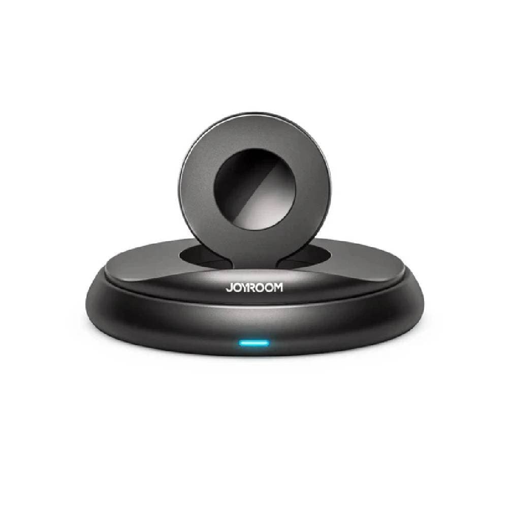 شاحن ساعة لاسلكي قابل للطي جوى روم، يدعم الشحن العمودي والمسطح - أسود