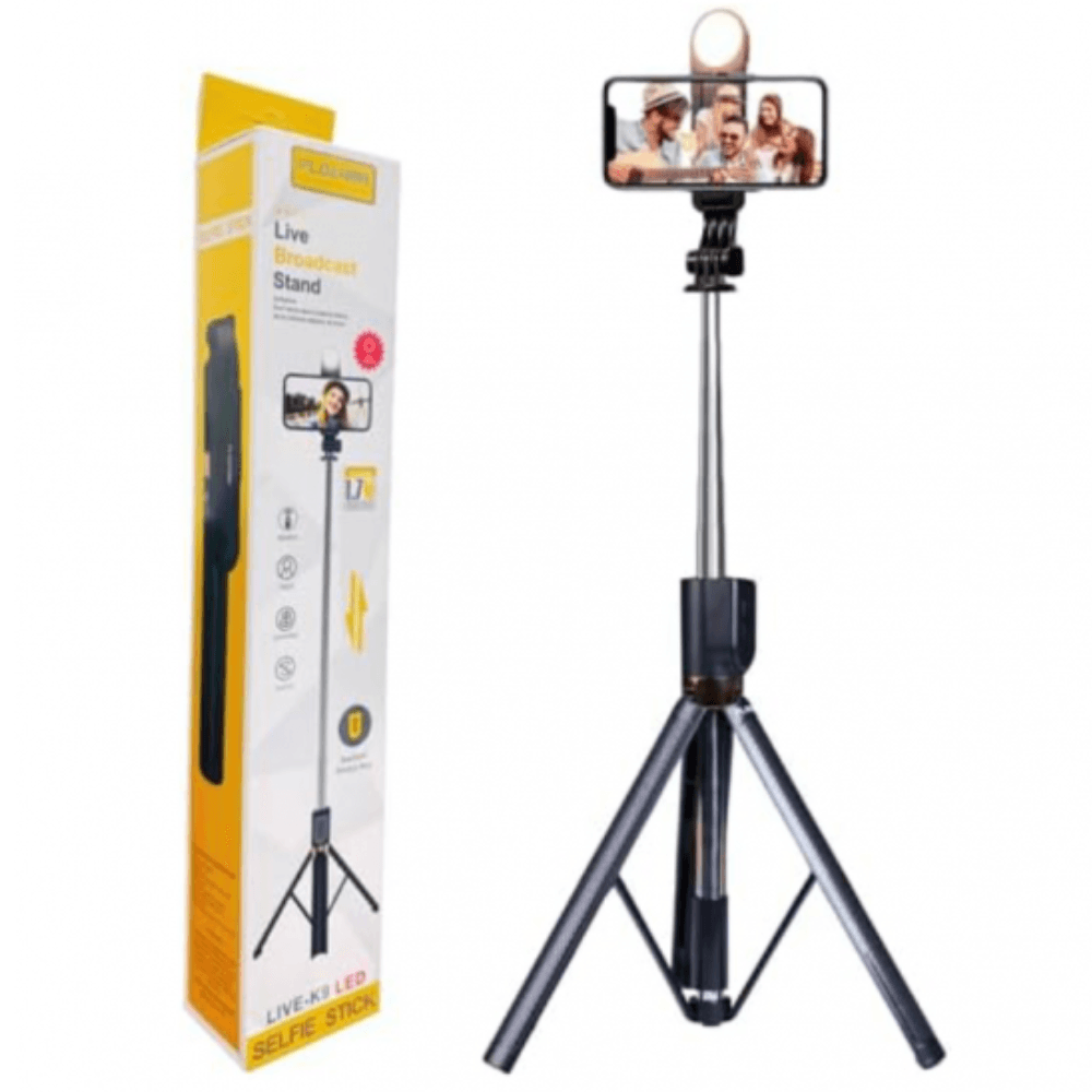 Plokama Live-K9 1700mm Live Broadcast Stand with LED - Black