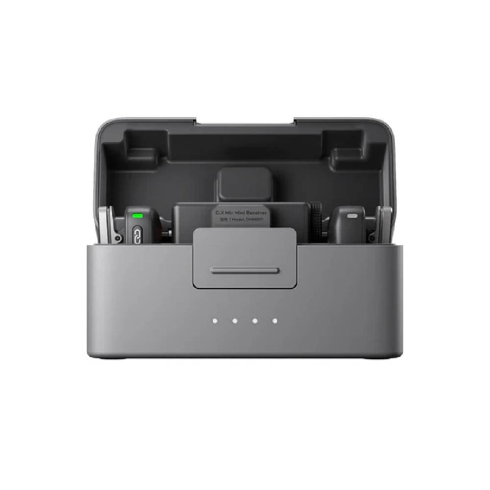 DJI Mic Mini (2 TX + 1 RX + Charging Case) Clear Audio Capture, Easy to carry and use, Long Battery Life - Black