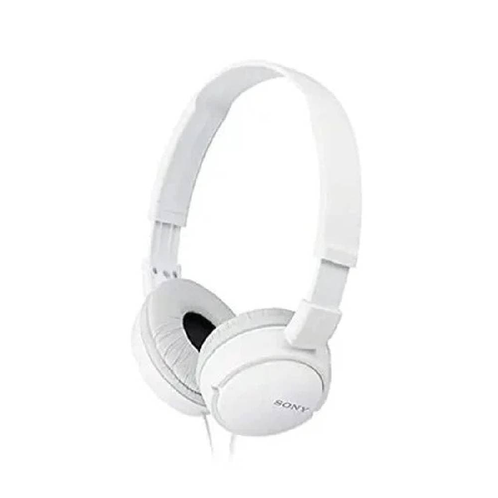 Sony On Ear Wired Headphones With Microphone, White - MDR-ZX110AP