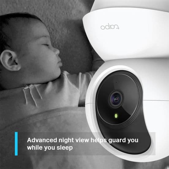 TP-Link 360 Degree Security Camera, Wi-Fi, 1080P, White - Tapo C200