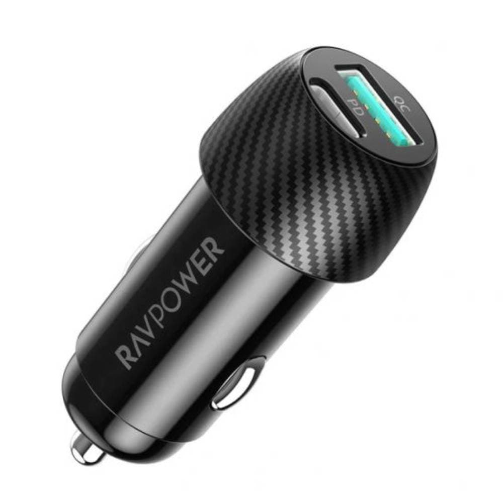 Ravpower 3X Car Charger Dual Port 49W - Black