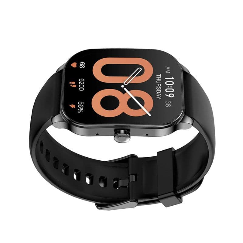 Amazfit Pop 3S Smart Watch, Silver Case and Black Strap