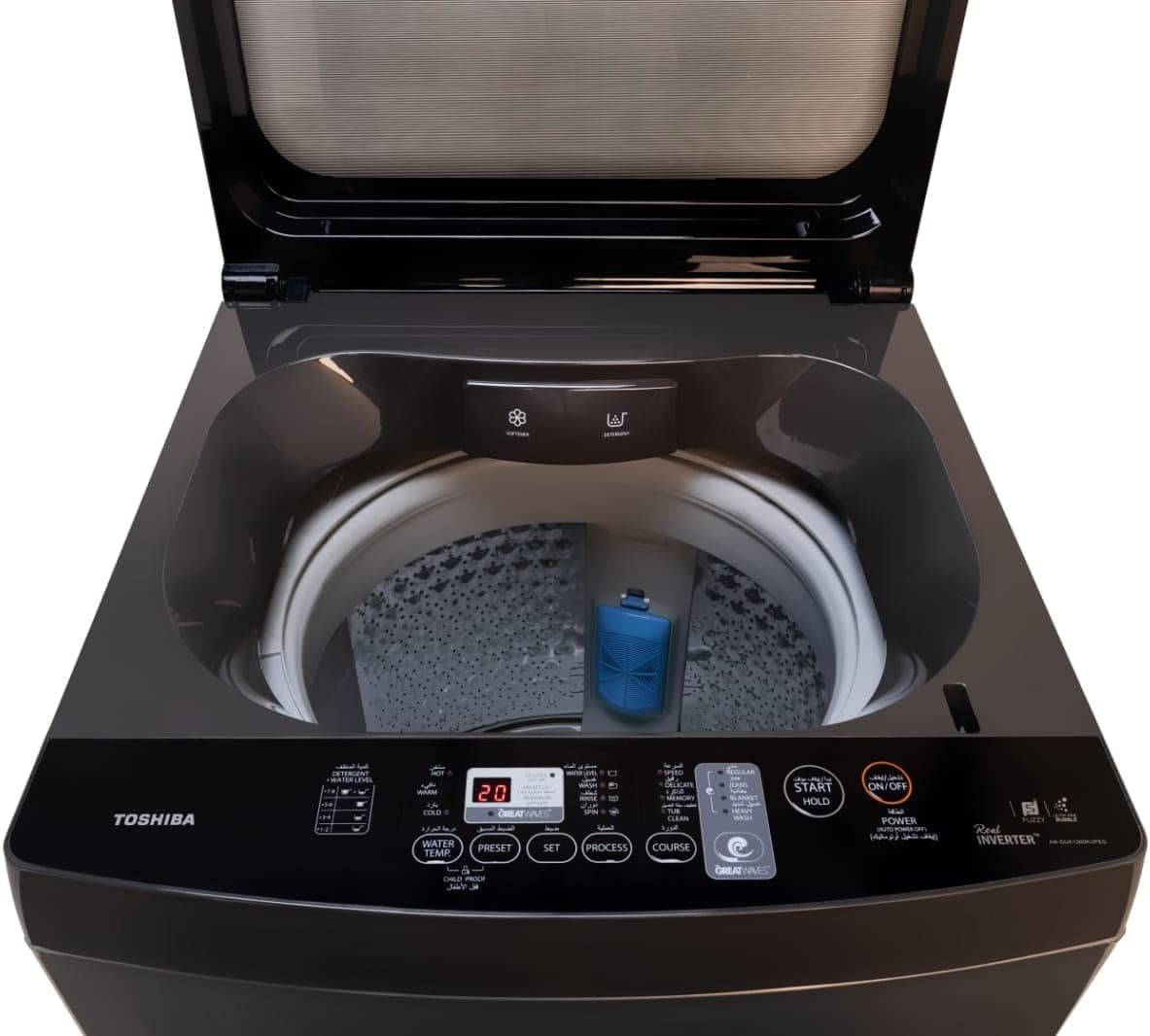 Toshiba Washing Machine, Top Automatic, 15 kg, Inverter, AW-DUHN1600LUPEG(SK) - Silver