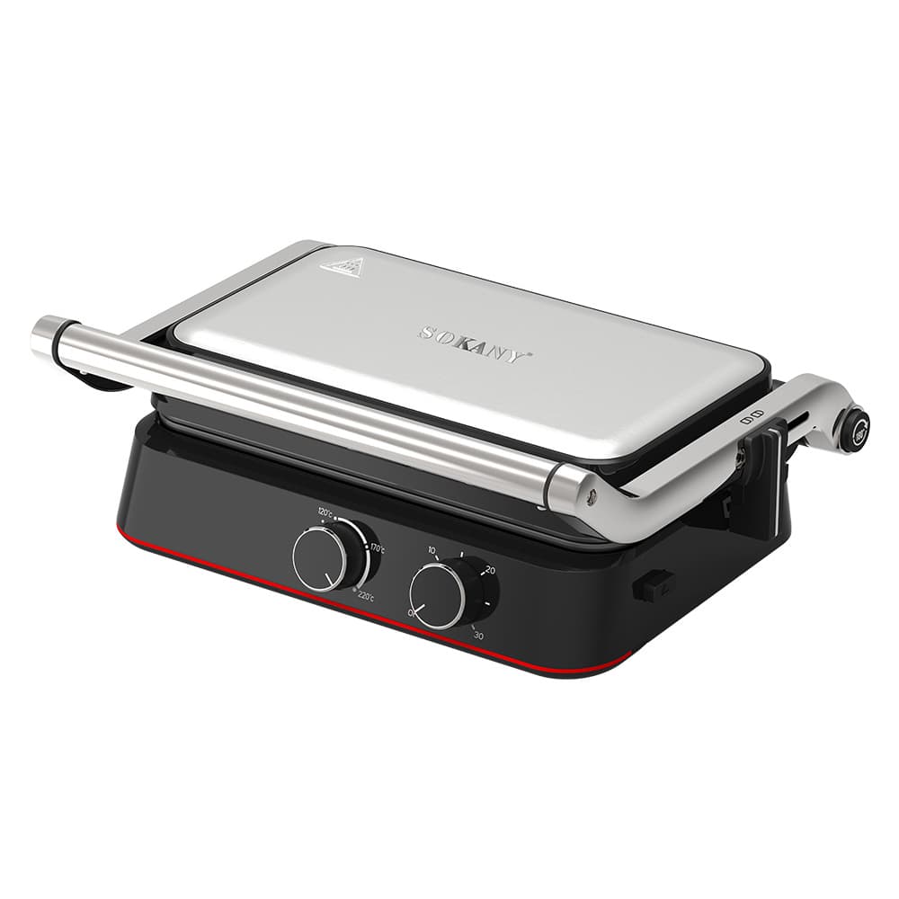 ساندوتش ميكر وافل سوكانى، 2*1، 1500وات - اسود، SK-08145